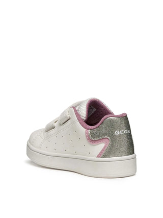 Mädchen-Sneaker - Geox Weiß-Pink - B365MA 0BCKC 3