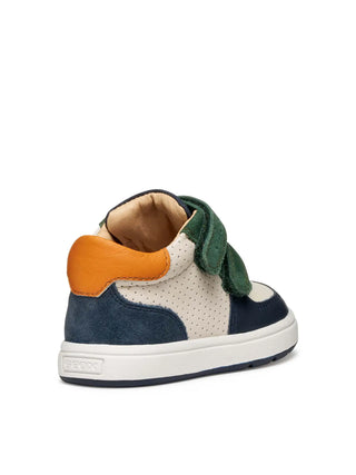 KINDER-SNEAKER - GEOX ELFENBEIN-GRÜN - B554DA 08522 4