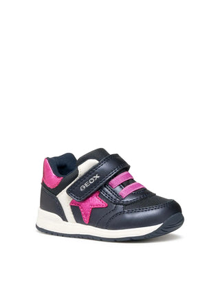 Mädchen-Sneaker - GEOX Marineblau-Fuchsia - B560LA 0NFFU 2