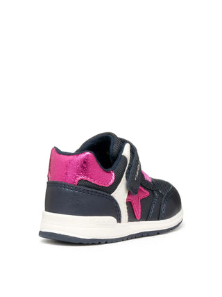 Mädchen-Sneaker - GEOX Marineblau-Fuchsia - B560LA 0NFFU 4