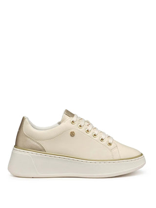 DAMEN-SNEAKER - GEOX BEIGE-GOLD - D55YHA 054AJ