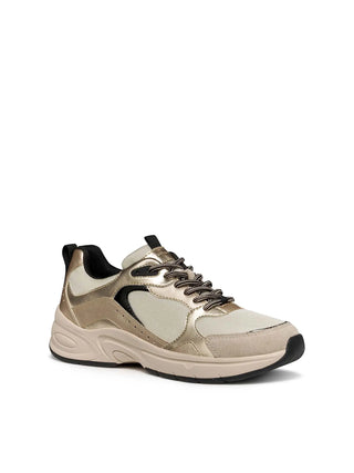 DAMEN-SNEAKER - GEOX BEIGE-GOLD - D55YLA 014AJ 2