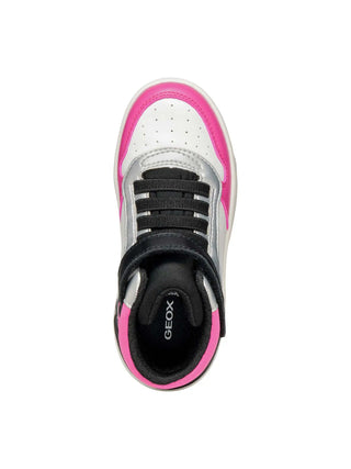Mädchen-Sneaker - Geox Weiß-Fuchsia - J36HXA 05415 5