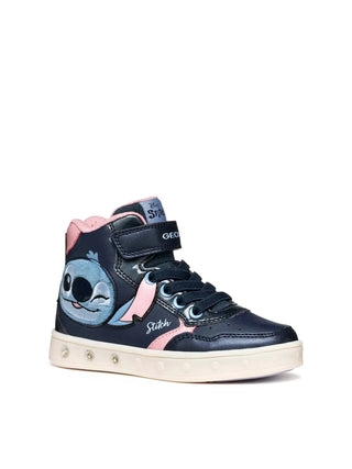 Mädchen-Sneaker - Geox Marineblau-Rosa - J568WH 0BCKN 3