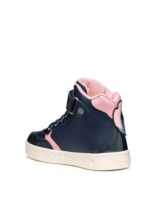 Mädchen-Sneaker - Geox Marineblau-Rosa - J568WH 0BCKN 4