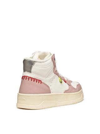 Mädchen-Sneaker - GEOX Weiß-Pink - J56NLA 000BC 4
