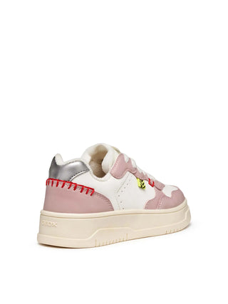 Mädchen-Sneaker - GEOX Weiß-Rosa - J56NLC 000BC 4