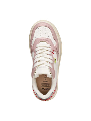 Mädchen-Sneaker - GEOX Weiß-Rosa - J56NLC 000BC 5