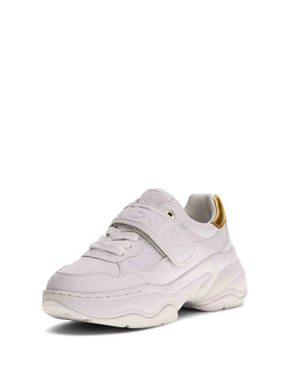 DAMEN-SNEAKER - GUESS WEISS-GOLD - FLFHNN ELE12 2