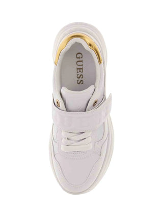 DAMEN-SNEAKER - GUESS WEISS-GOLD - FLFHNN ELE12 4