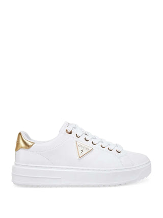 DAMEN-SNEAKER - GUESS WEISS-GOLD - FLJD12 LEA12