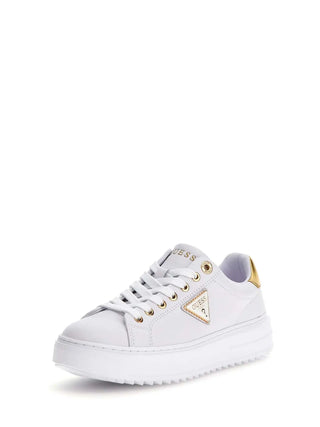 DAMEN-SNEAKER - GUESS WEISS-GOLD - FLJD12 LEA12 2