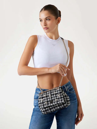 DAMEN-SCHULTERTASCHE - GUESS SCHWARZ-MULTI - HWTB86 79210 5