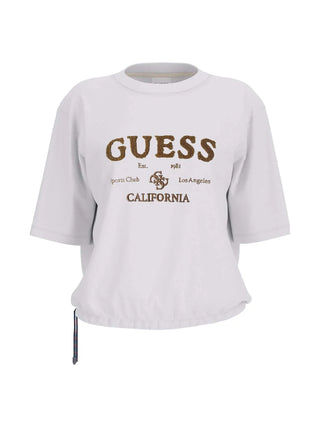 DAMEN-T-SHIRT - GUESS ATHLEISURE WEISS - V5BI02 KCBF1
