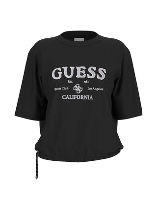 DAMEN-T-SHIRT - GUESS ATHLEISURE SCHWARZ - V5BI02 KCBF1