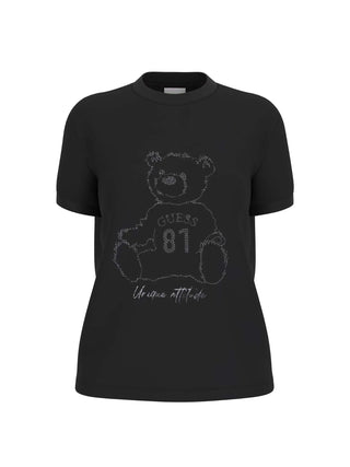 DAMEN-T-SHIRT - GUESS ATHLEISURE SCHWARZ - V5BI16 K8FQ4