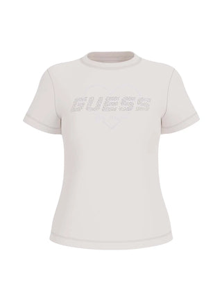 DAMEN-T-SHIRT - GUESS ATHLEISURE WEISS - V5GI10 K9RM1