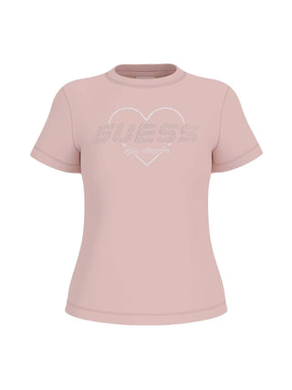 DAMEN-T-SHIRT - GUESS ATHLEISURE PINK - V5GI10 K9RM1