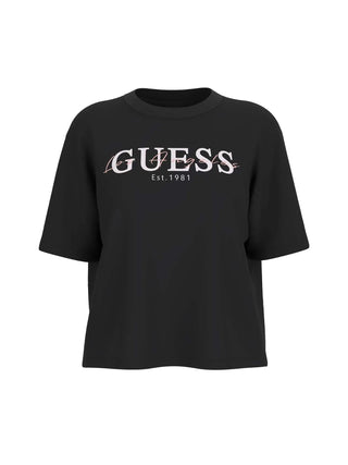 DAMEN-T-SHIRT - GUESS ATHLEISURE SCHWARZ - V5YI02 I3Z14