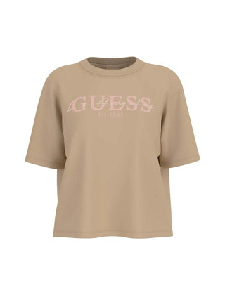 DAMEN-T-SHIRT - GUESS ATHLEISURE SAND - V5YI02 I3Z14