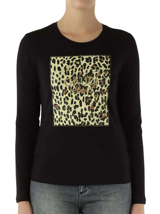 DAMEN-T-SHIRT - GAUDI JEANS SCHWARZ - 521BD64020