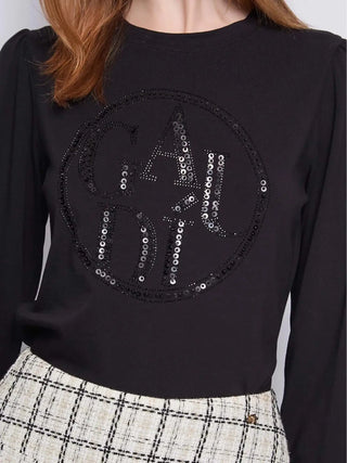 DAMEN-T-SHIRT - GAUDI JEANS SCHWARZ - 521BD64027 3