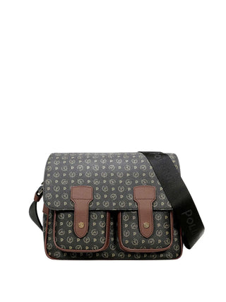 DAMEN-SCHULTERTASCHE - POLLINI SCHWARZ-BRAUN - TE8421PP04Q11