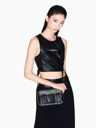 DAMEN-SCHULTERTASCHE - ARMANI EXCHANGE BEIGE-SCHWARZ - 942699 3F742 6