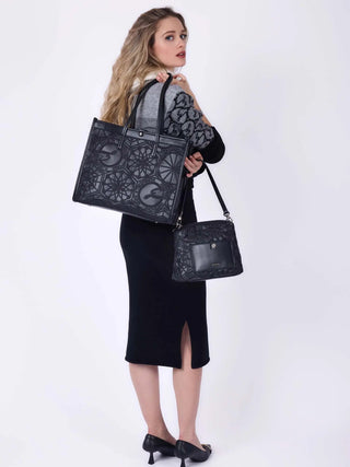 DAMEN-SCHULTERTASCHE - GATTINONI ROMA SCHWARZ - BINF08685WVP 5