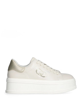 DAMEN-SNEAKER - LIU-JO WEISS-GOLD - BF5039PX026