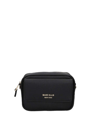 DAMEN-SCHULTERTASCHE - MARC ELLIS SCHWARZ-GOLD - AURA-TASCHE