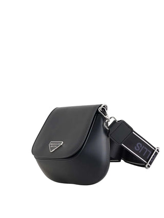 DAMEN-SCHULTERTASCHE - MARC ELLIS SCHWARZ-SILBER - FLACHES SCHLEIFEN _25 2