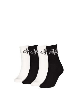 DAMENSOCKEN - CALVIN KLEIN SCHWARZ-WEISS - 701235384