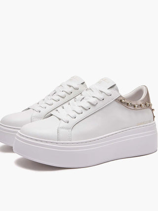 SNEAKERS DONNA - EMANUELLE VEE BIANCO-ORO - 462P-100-10-P003 2