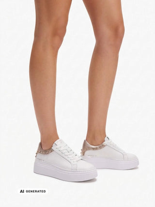 DAMEN-SNEAKER - EMANUELLE VEE WEISS-GOLD - 462P-100-10-P003 5