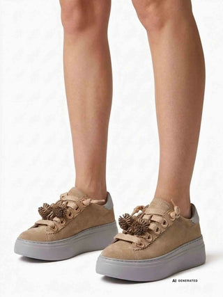 DAMEN-SNEAKER - EMANUELLE VEE BEIGE - 462P-100-12-P011 5