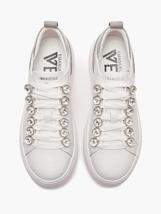 SNEAKERS DONNA - EMANUELLE VEE BIANCO-ARGENTO - 462P-100-13-P003 3