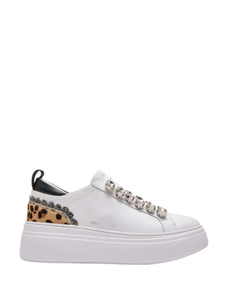 SNEAKERS DONNA - EMANUELLE VEE BIANCO-NERO - 462P-100-13-P003