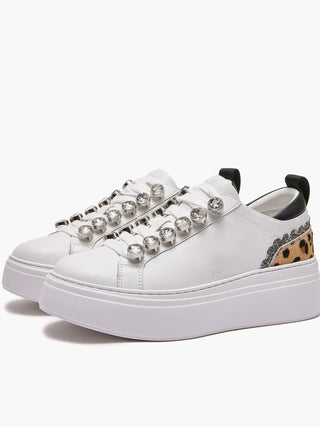 SNEAKERS DONNA - EMANUELLE VEE BIANCO-NERO - 462P-100-13-P003 2