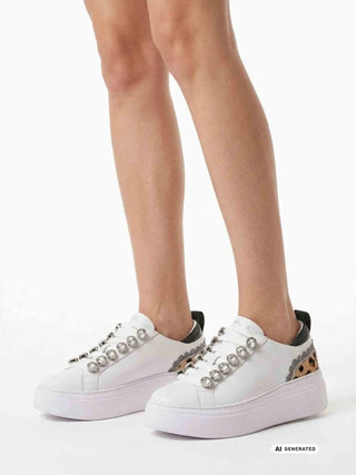DAMEN-SNEAKER – EMANUELLE VEE SCHWARZ-WEISS – 462P-100-13-P003 5