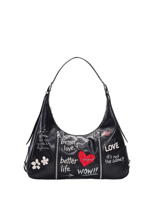 BORSA A SPALLA DONNA - DESIGUAL NERO - 26WAXPA3 1