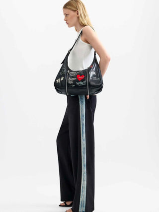 BORSA A SPALLA DONNA - DESIGUAL NERO - 26WAXPA3 8