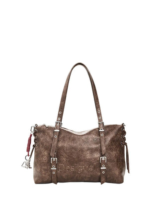 BORSA A SPALLA DONNA - DESIGUAL MARRONE - 26WAXPAF 1