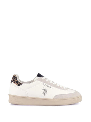 DAMEN-SNEAKER - US POLO ASSN. WEISS-BEIGE - ALPHA002W/GYH1 1