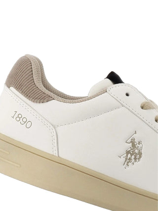 DAMEN SNEAKERS - US POLO ASSN. WEISS-BEIGE - ALPHA003W/GYT1 4