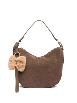 BORSA A SPALLA DONNA - NERO GIARDINI BEIGE - I644343D