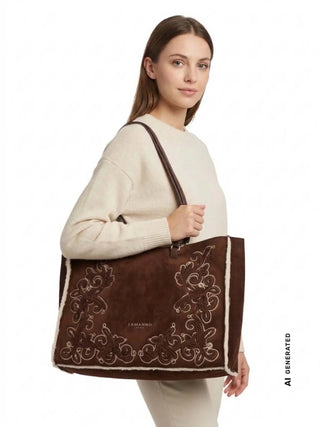 DAMEN TOTE BAG - ERMANNO SCERVINO BRAUN - 12402297 4