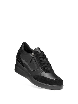 SNEAKERS DONNA - GEOX NERO - D6630B 05422 4