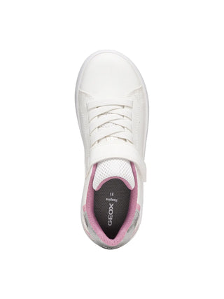 SNEAKERS RAGAZZA - GEOX BIANCO-ROSA - J36LRA 0BCKC 5
