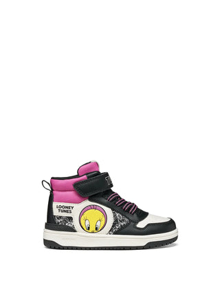 SNEAKERS RAGAZZA - GEOX NERO-FUXIA - J66HXJ 054FU